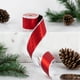 Northlight Brillant Rouge et Argent Horizontal Filaire Ruban d'Artisanat de Noël 2.5" x 10 Yards – image 2 sur 5