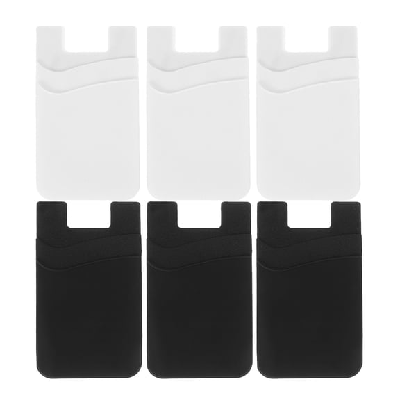 Portatarjetas para teléfono móvil, billetera adhesiva, bolsillo para teléfono, tarjeteros, 6 uds.