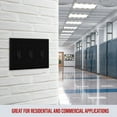 thumbnail image 2 of ENERLITES Triple Light Wall, Toggle Switch Plate, Gloss Finish, 3-Gang Standard Size 4.50" x 6.38", Unbreakable Polycarbonate Thermoplastic, UL Listed, 8813-BK, Black, 2 of 5
