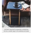thumbnail image 3 of Yamazaki Home C Side Table, Black, Steel, Supports 11 pounds, 3 of 7