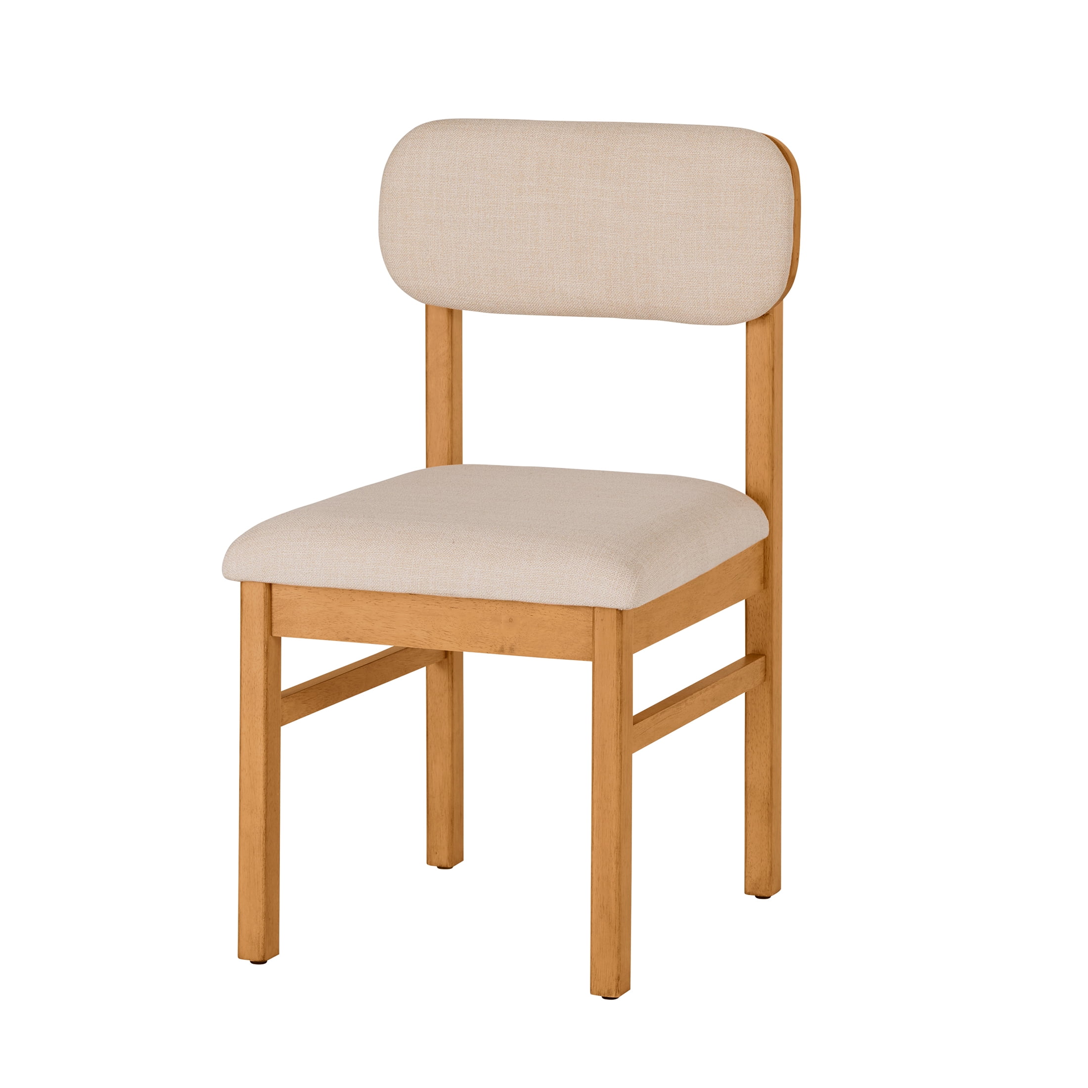 Better Homes & Gardens Juliet Dining Chairs, Light Honey Finish and Cream, Set of 2