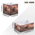 thumbnail image 2 of Foldable Fabric Storage Bin Home Cubes Clothing Organizer Bins Large Collapsible Box Basket for Home Organizer Majestic Powerful Lion, 2 of 7