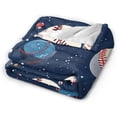 thumbnail image 3 of Baseball Blanket Abstract Baseball Fleece Throw Blanket Toddler Fuzzy Plush Super Soft Cozy Warm Baseball Nursery Stuffed Animal Decor Sports Blanket Gifts for Boys Girls Kids Adult Men Women 80"X60", 3 of 6