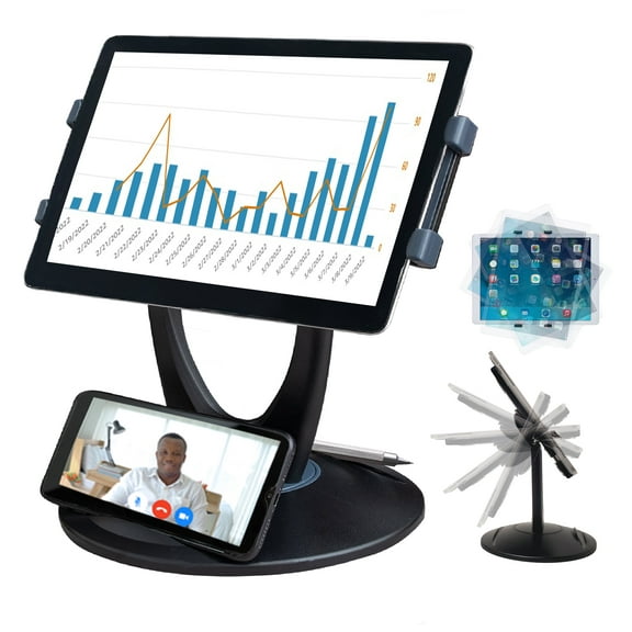 MAX SMART iPad Stand, Square Reader Stand for POS Business Store Retail Home Office Black