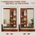 thumbnail image 6 of Multifunctional Wall Mounted Full Length Mirror with Shelf and Hook, Durable Rubber Wood Frame, 47.6*15.7in, 6 of 8