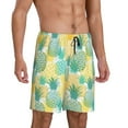thumbnail image 2 of Gaeub Pineapples1 Printed Men's Short Pajama Pants, Lightweight Lounge & Sleep Bottoms Keep You Cool - Medium, 2 of 9