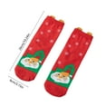 thumbnail image 3 of Hometravel Pair of Christmas Socks, Cute Cartoon Design Mid-Crew Socks, Holiday Themed Socks for Autumn Winter Warmth, Festive Footwear for Cold Weather, 3 of 6