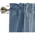 thumbnail image 4 of 36 Inch Long Tier Curtains for Kitchen, Farmhouse Retro Blue Brown Ombre Wood Grain Bathroom Window Curtains Rod Pocket Short Curtains Window Treatment Tiers for Living Room Farmhouse 2 Panels, 4 of 4