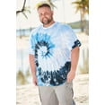 thumbnail image 4 of KingSize Men's Big & Tall Lightweight Tie-Dye Crewneck Tee - 3XL, Teal Tie Dye, 4 of 4
