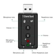 thumbnail image 4 of Deyuer USB External 7.1 Channel Sound Card 3.5mm Jack Microphone Audio Adapter for PC,1#, 4 of 8