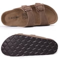 thumbnail image 5 of Crestar Women's Clog Slide Sandals with Arch Support, Comforable Adjustable Buckle Cork Footbed Slippers for Summer, Mocha, 5 of 7