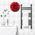 thumbnail image 6 of ZXCXRQFa Floral Flower Rose Red Silent Non Ticking Wooden Clock 10 Inch, Round Wall Clock,Decorative for Living Room, Kitchen, Home,Bathroom, Bedroom, Office or School, 6 of 7