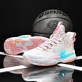 thumbnail image 3 of Novetra Men's Basketball Shoes Comfortable Fashion Athletic Sneakers Breathable Non Slip Lace up Shoe Running - PINK4_7, 3 of 6