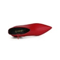 thumbnail image 5 of BLISSFUL STEP Women's Cutout Stiletto Heels Ankle Booties Red 5.5, 5 of 8