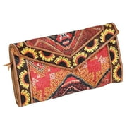KB OHLAY WALLET Hand Tooled Upcycled Wool  Genuine Leather women bag western handbag purse