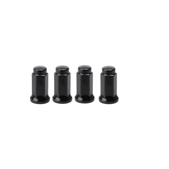 Tusk Flat Base Lug Nut 10mm x 1.25mm Thread Pitch w/14mm Head Black (4 Pack) for Arctic Cat - Textron 550 TRV GT 4x4 2011-2012