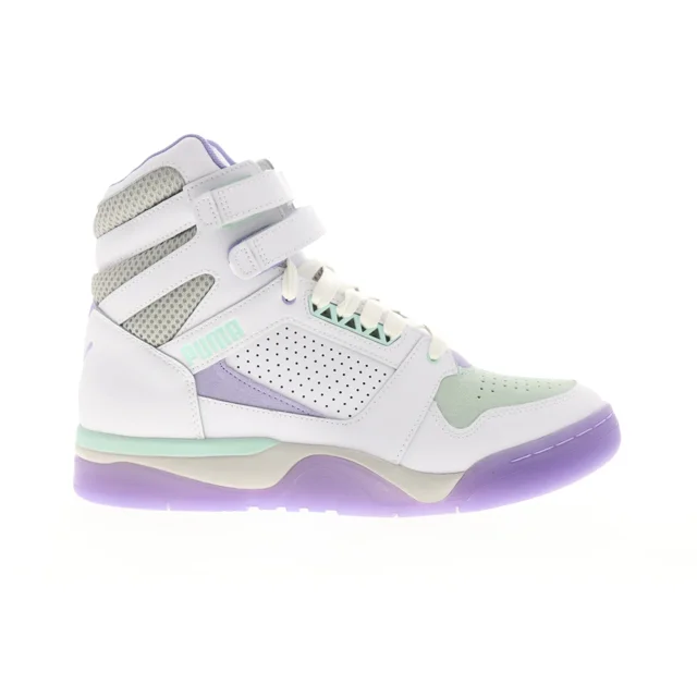 PU & MA Palace Guard Mid Easter 37059501 Mens White Basketball Sneakers Shoes