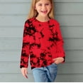 thumbnail image 4 of TFEOQRY Toddler girls pullover Long Sleeve Prints Shirts Cute Crewnecks Tops Dressy Casual Blouses Clothes Red, 4 of 6