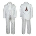 thumbnail image 3 of Baby Boy Teen Christening Baptism Formal White Paisley Suit Silver Gold Patch on Back SM-20, 3 of 4