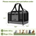 thumbnail image 2 of Transportín para gatos GAPZER, suave, 18 x 28 x 28 cm para 7 a 11 kg, color gris, 2 of 9