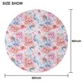 thumbnail image 6 of Pioneer Flower Floral Print Pattern Round Tablecloth 60"x60",Wrinkle Wipeable Table Cloth for Kitchen Dining Room Picnic Patio Party, 6 of 6