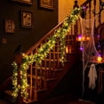 thumbnail image 6 of 71 Inch LED Glowing Black Ivy Garland, Artificial Hanging Green Fern Greenery Vines with Lights, Fake Leaves Swag for Halloween Thanksgiving Indoor Outdoor Garden Wall Party Decor, 6 of 9
