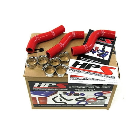 Red Silicone Radiator Hose - HPS Red Reinforced Silicone Radiator Hose Kit Coolant for KTM 07-10 250SXF