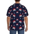 thumbnail image 3 of Fotbe pirates skull Print Short Sleeve Button Down Shirts for Men Casual Summer Beach Wrinkle Free Shirt-Small, 3 of 5