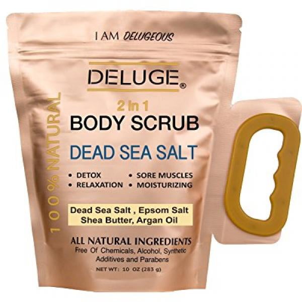 dead sea salt body scrub 100 natural. dead sea salt, shea and coconut