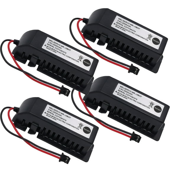 4PCS 3.6V 2000mAh MR-J3BAT ER6VC119A/B PLC CNC Li-ion Battery with Plug for ER6VC119A/B MELSERVO MR70