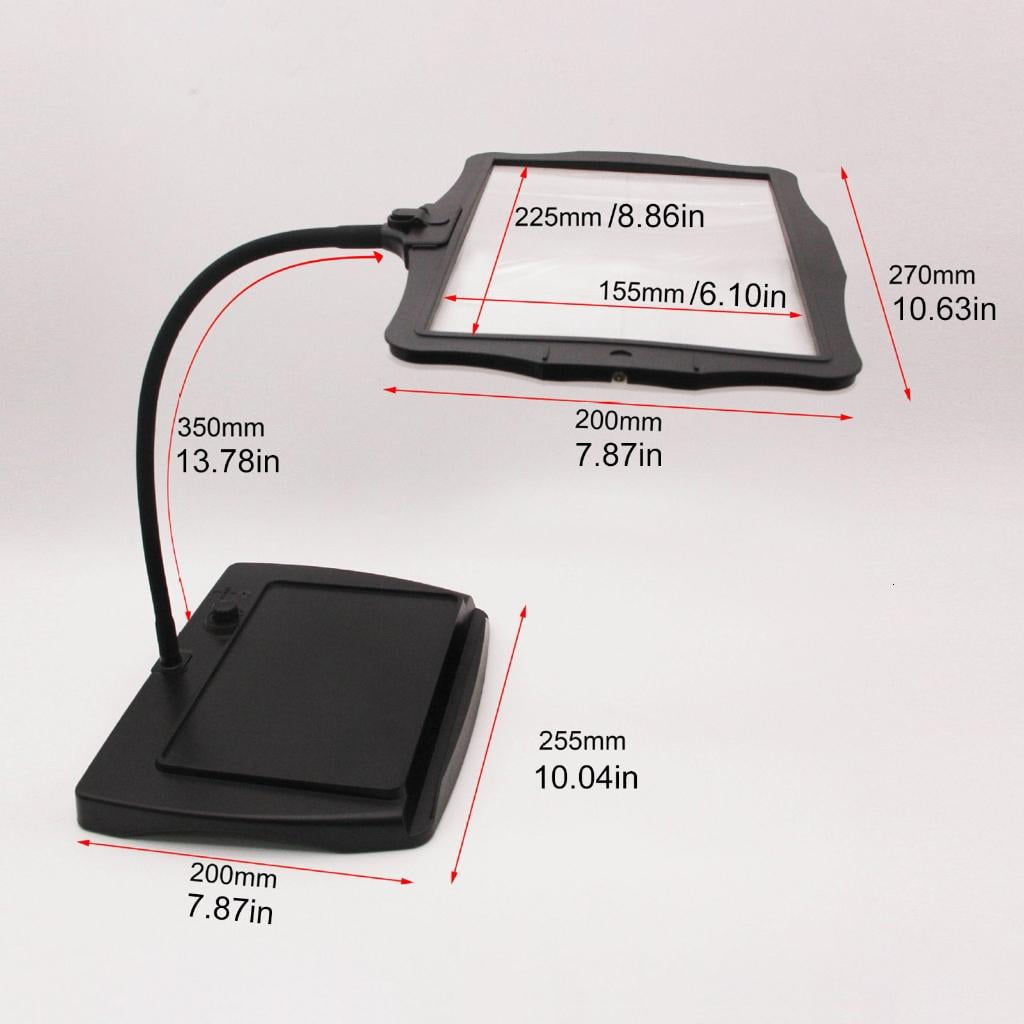 Magnifying Glass with 48 LED light USB power Multipurpose Magnifier for Jewelry Appraisal Handicrafts