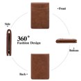 thumbnail image 3 of SENDEFN Slim Wallet for Men ID Window with RFID Blocking Front Pocket Minimalist Bifold Bussiness Card Holder Gift for Men, 3 of 6