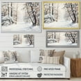 thumbnail image 4 of Designart "Snowy Forest Whispers" Snow Floater Framed Wall Art Living Room, 4 of 5
