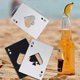 thumbnail image 3 of Bottle Opener Credit Card Size Pocket Opener Portable Stainless Steel Can Opener (2 Pack Black & Silver), 3 of 4