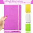 thumbnail image 3 of Pink Glitter Notebook, 8.3x5.7” 160 Lined Pages Glitter Never Peel Off Sparkle Journal A5 Hardcover Notebooks for Teens Women Writing Note Taking Office Work Gifts, 3 of 7