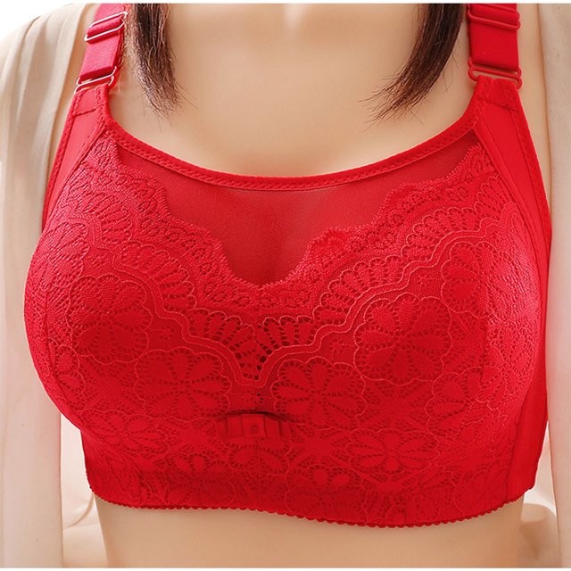 Birdeem Womens Plus Size Comfortable Breathable Underwire Bras Lace Push-Up Underwear