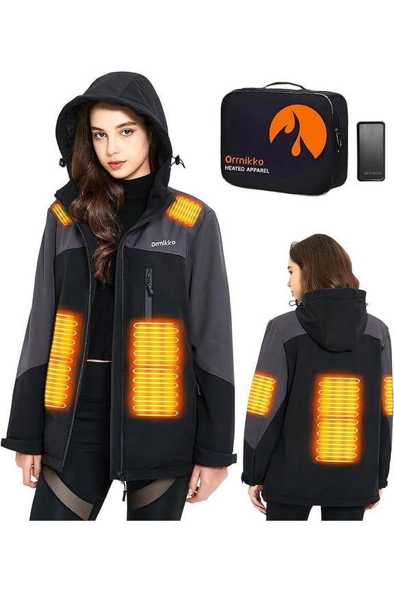 Women's Heated Outerwear Jacket Winter Outdoor Heating Coat M