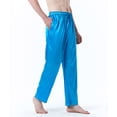 thumbnail image 4 of cllios Men's Silk Satin Pajama Pants Soft Long Sleep Bottoms Pj Lounge Pant with Pockets, 4 of 7