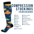 thumbnail image 2 of FORMRS Womens Knee High Socks Casual Long Thick Travel Daily Wear, 1 Pair, Rainbow Space Cat, 2 of 6
