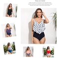 thumbnail image 4 of Plus Size Swimsuits for Women, Lady Ruffled Bathing Suits Tummy Control Tankini Swimwear Bikini Bathing Suits for Teen Girls, 4 of 8