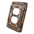 thumbnail image 4 of Faux Wood Turquoise 4 Arrows Double Receptacle Outlets Plates Set, 4 of 6