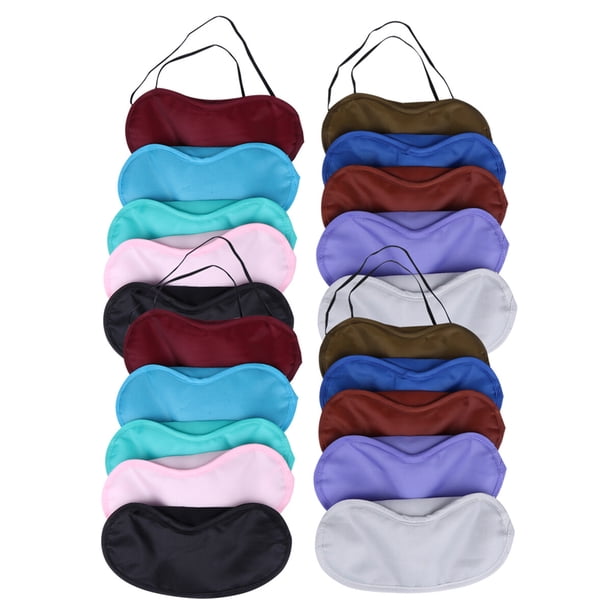 21 piezas de antifaz portátil para dormir, antifaz nocturno, antifaz, accesorio para dormir en casa y viajar (colores variados)