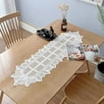 thumbnail image 1 of DEELLEEO Rectangular Lace Table Runner White Cotton Table Dresser for Dining Coffee Tea End Tables Doilies Cover Home Wedding Party Decor, 1 of 7