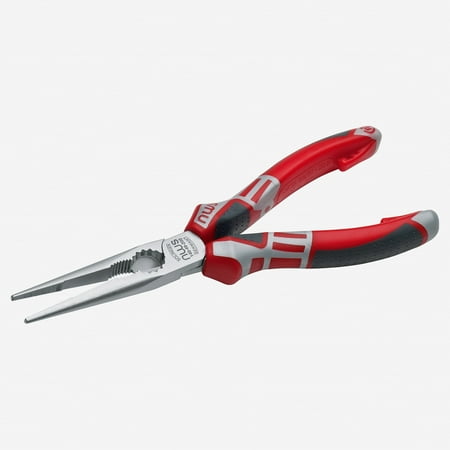

NWS 140-49-205 8 Chain Nose Pliers (Radio Pliers) - Matte Chromium - SoftGripp Tethered Attachment