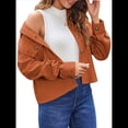 thumbnail image 1 of Chaquetas de con Botones para Mujer, Camisetas de Larga, Tendencia 2025 Naranja Rojo L, 1 of 8