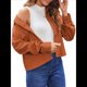 thumbnail image 1 of Chaquetas de con Botones para Mujer, Camisetas de Larga, Tendencia 2025 Naranja Rojo L, 1 of 8