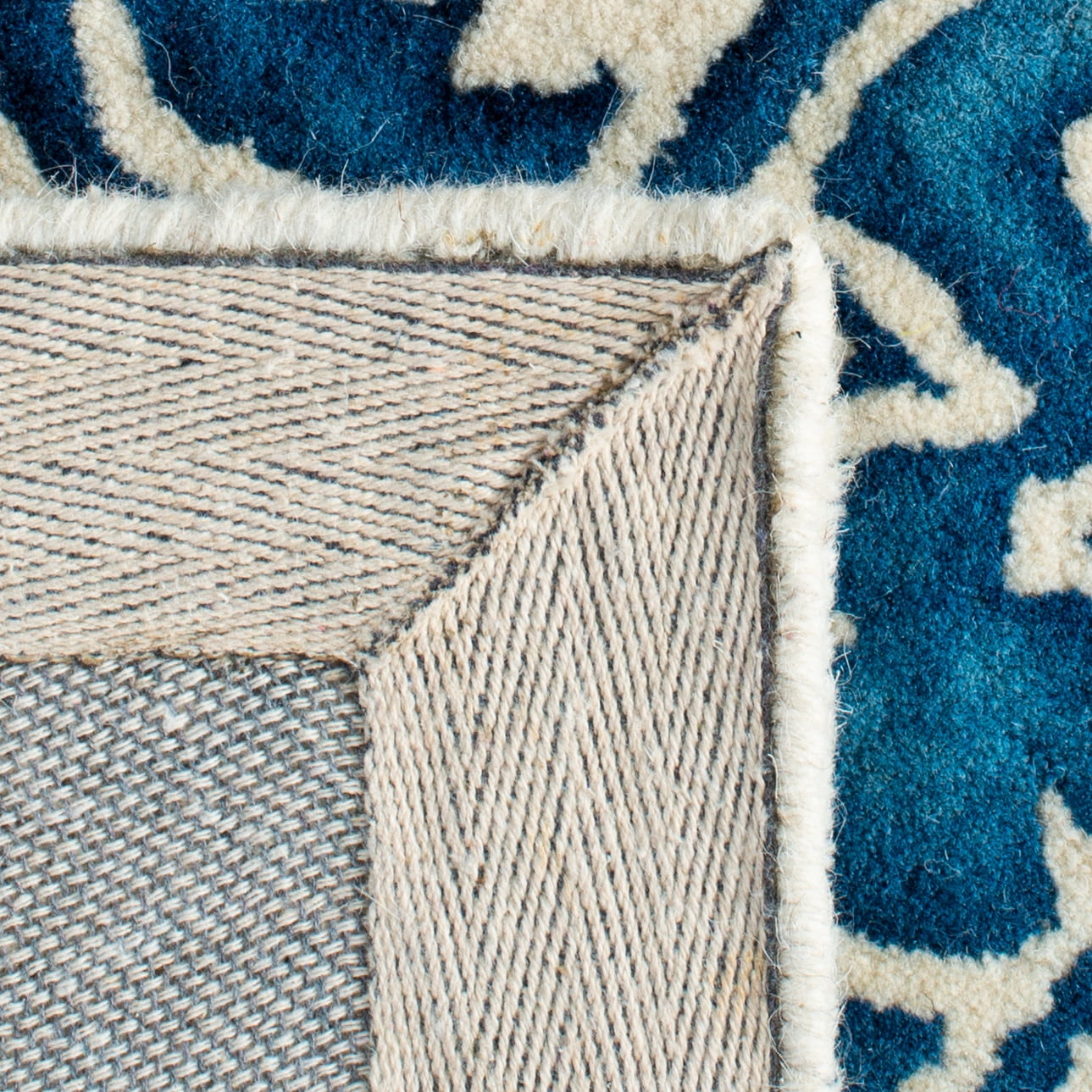 Safavieh Dip Dye Jasmyn Floral Wool Area Rug, Ivory/Blue, 5' x 8'