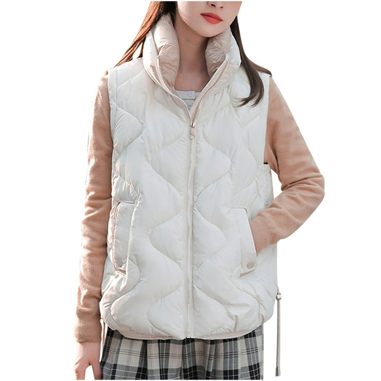 Cream lightweight store padded jacket