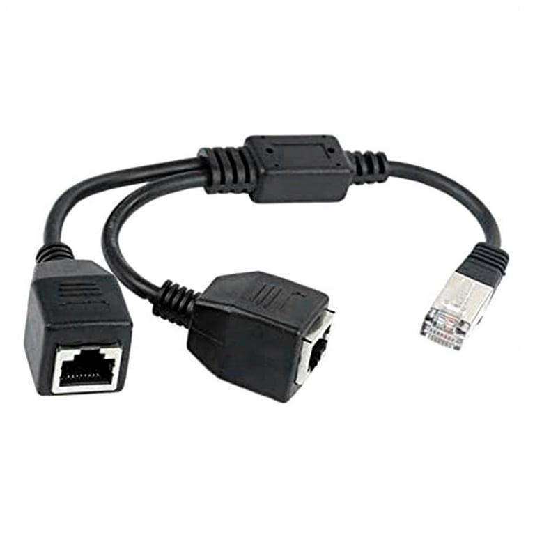 Etokfoks Ethernet Splitter, RJ45 1 Male To 4 X Female LAN Ethernet Splitter  Adapter Cable in Black MLPH007LT428 - The Home Depot