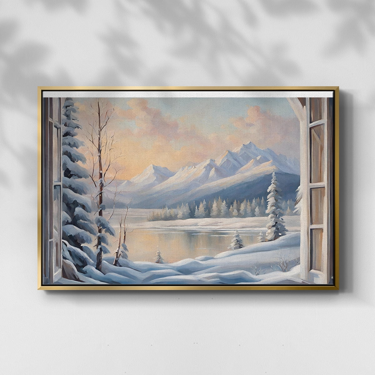 Vintage Landscape-CCXVI By Wexford Home Framed in Gold Wood Gallery Wrapped Canvas 27 in. x 41 in.